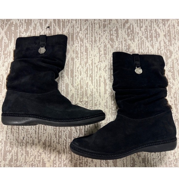 Stuart Weitzman Shoes - Stuart Weitzman Black Suede Winter Boots